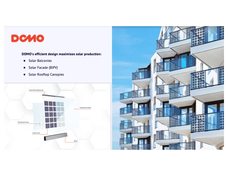 Balcony solar panel feeding electricity into a residence